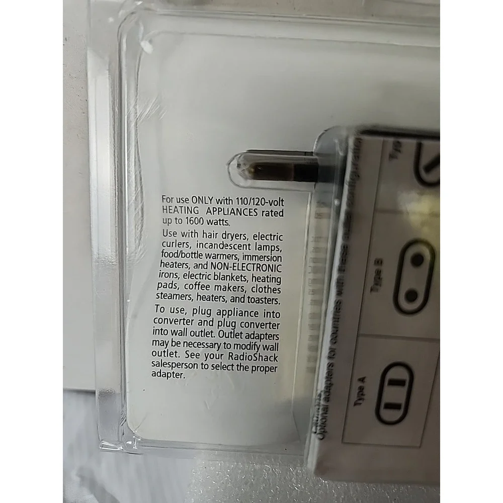 Radio Shack 273-140 Foreign Travel Voltage Converter Up To 1600W Open Box